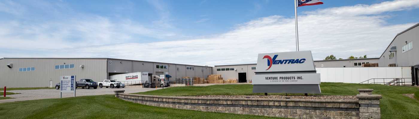 warehouse with ventrac sign
